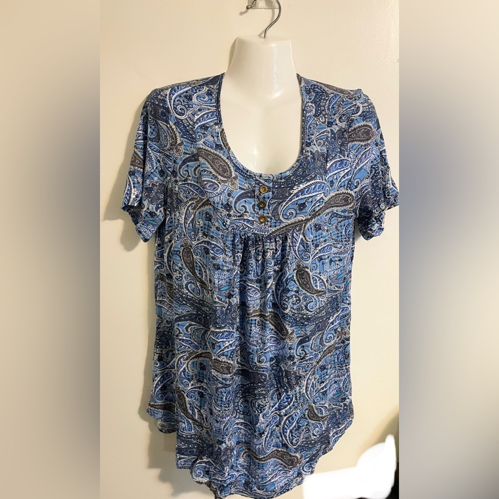 COPY - Sz XL POPYOUNG Women's Summer Casual Short Sleeve Tunic Crewneck Ruffle … - Picture 8 of 9
